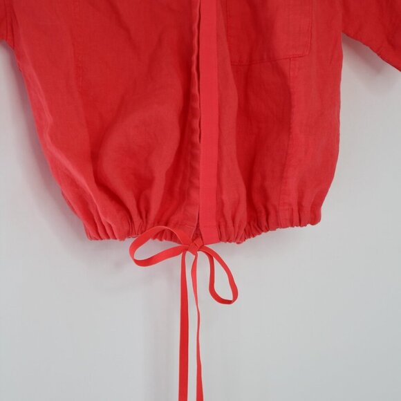 Athleta Playa Coral Linen Cropped Tie Top Womens XSmall - Picture 7 of 11